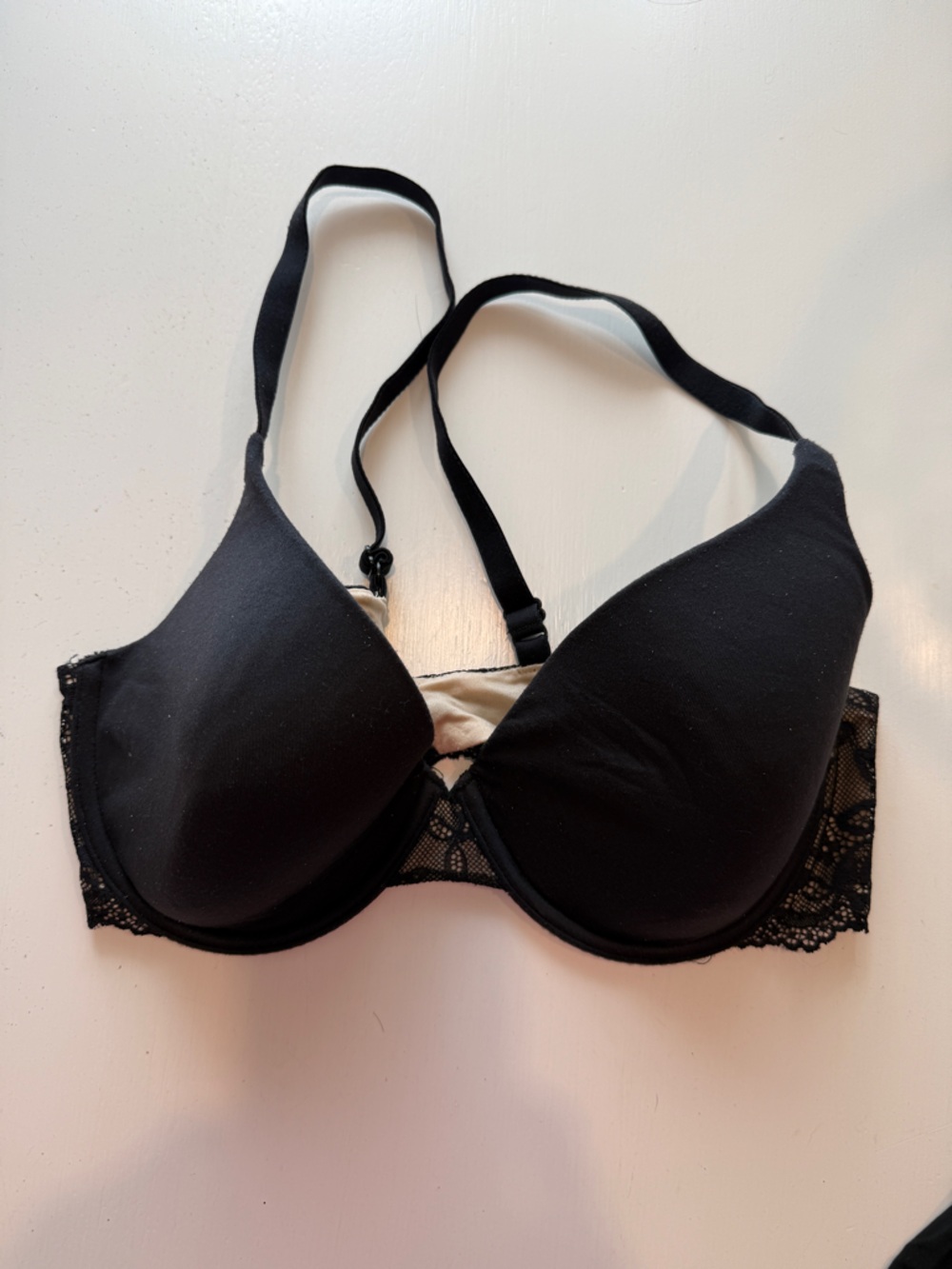 Black Lace-Trim T-Shirt Bra - Women Intimates